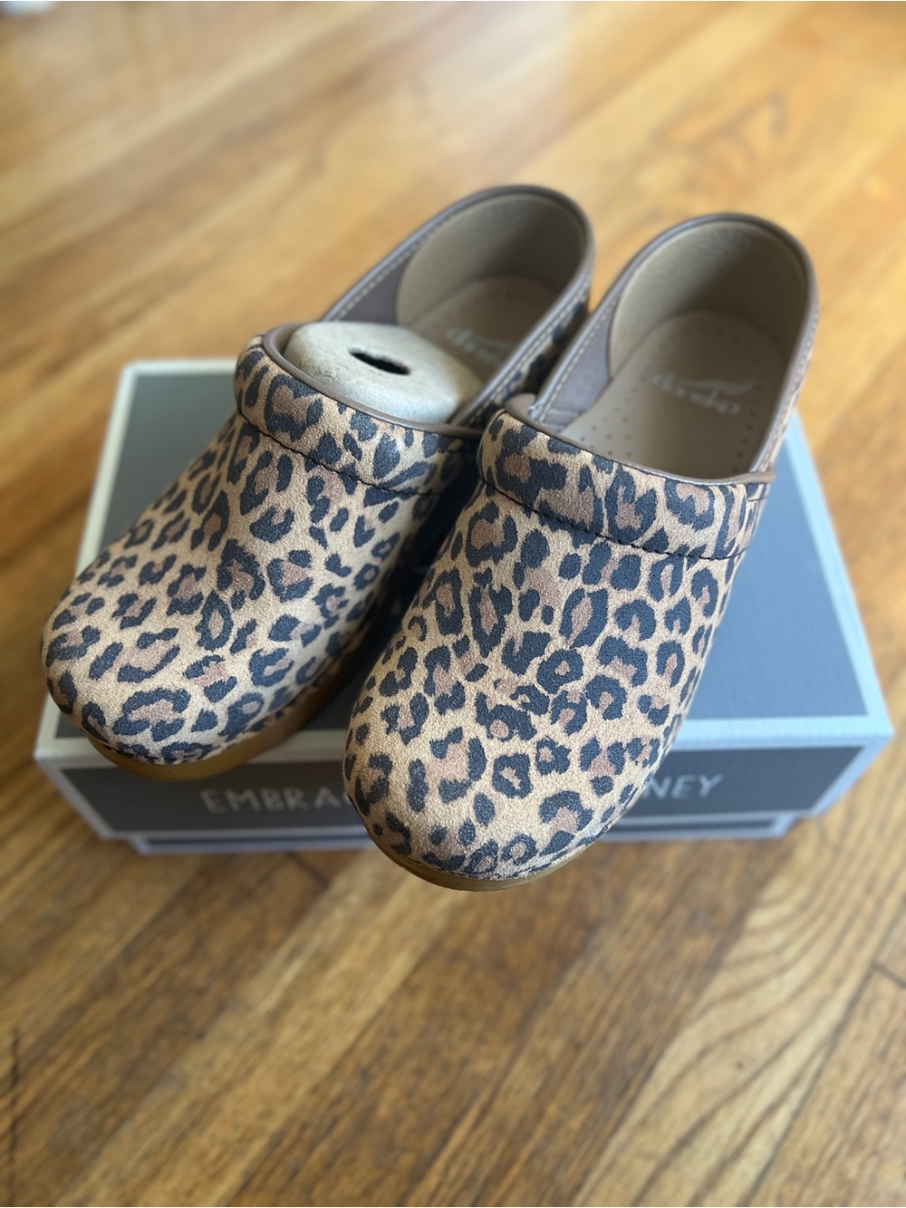 Dansko Professional Leopard Suede Clogs - Picture 3 of 7